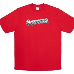 Supreme DS Chrome Logo Tee Red Large